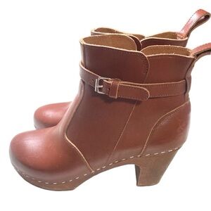 Swedish Hasbeens Brown Ankle Boots